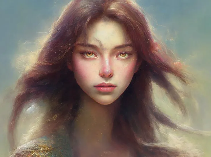 8k portrait of beautiful woman with brown hair, intricate, elegant, highly detailed, majestic, digital photography, surreal painting gold butterfly filigree, broken glass, (masterpiece, sidelighting, finely detailed beautiful eyes: 1.2), hdr