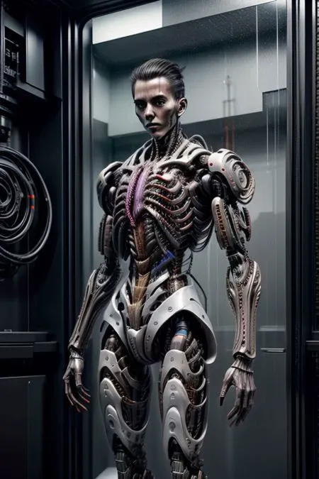 <lora:_20230817195914>,
<lora:mdhuo1>,
<lora:l>,
cyborg man with human organs exposed under exoskeleton