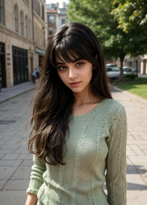 Anahita from Iran, medium (chin-length:1.2) wild [black:.3] hair, <lora:sara:0.75>green_eyes, medium_hair, brown_hair,teenage