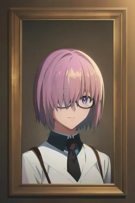 (high quality, high resolution:1.3), 4k, masterpiece, detailed background, indoors, <lora:FGO_Style-14:1>
BREAK
1girl, solo, <lora:mash kyrielight by goofy ai:0.9>, mash kyrielight, light purple hair,short hair,hair over one eyes, glasses, purple eyes, (medium sho:1.1)t,<lora:GoodHands-beta2:1.0><lora:GoodHands-beta2:1.0>