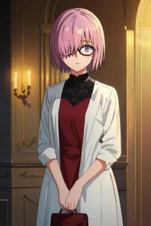 (high quality, high resolution:1.3), 4k, masterpiece, detailed background, indoors, <lora:FGO_Style-14:1>
BREAK
1girl, solo, <lora:mash kyrielight by goofy ai:0.9>, mash kyrielight, light purple hair,short hair,hair over one eyes, glasses, purple eyes, (medium sho:1.1)t, designer wear<lora:GoodHands-beta2:1.0>