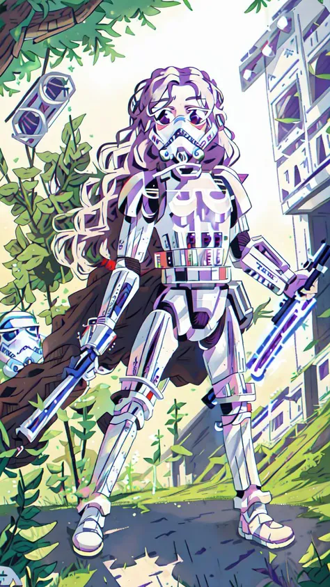 masterpiece, best quality,
<lora:Abigail-002-000007:0.7> abigail, long hair, solo, looking at viewer, purple eyes, very long hair, white hair, pink eyes, curly hair
vivid colors,
1girl, (solo)
(<lora:CONCEPT-StormTrooper:1> STORMTROOPER, ARMOR:1.2)
" "
" "
<lora:COOLKIDS_MERGE_V2.5:1>