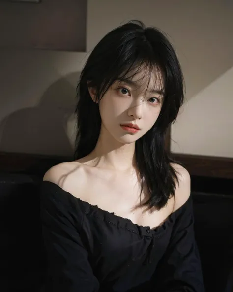 Best quality, masterpiece, ultra high res, (photorealistic:1.4), raw photo, 1girl, offshoulder, in the dark, deep shadow, low key, cold light <lora:film:0.4:PALETTE>
<lora:FilmProvia2:0.5> <lora:InsPX:0.8> <lora:LowRA:0.5>