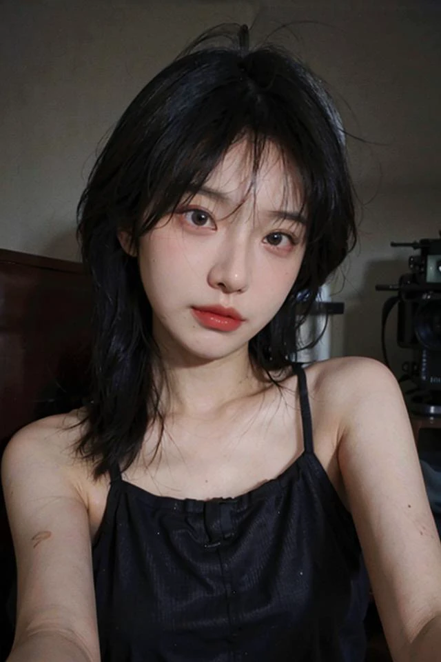 8K,Best quality, masterpiece, ultra high res, (photorealistic:1.4), raw photo, (Authentic skin texture:1.3), (film grain:1.3), (selfie angle),1girl,beautiful detailed eyes and face,masterpiece, best quality,close-up,upper bod,
