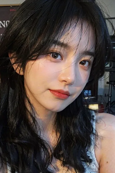 8K,Best quality, masterpiece, ultra high res, (photorealistic:1.4), raw photo, (Authentic skin texture:1.3), (film grain:1.3), (selfie angle),1girl,beautiful detailed eyes and face,masterpiece, best quality,close-up,upper bod,