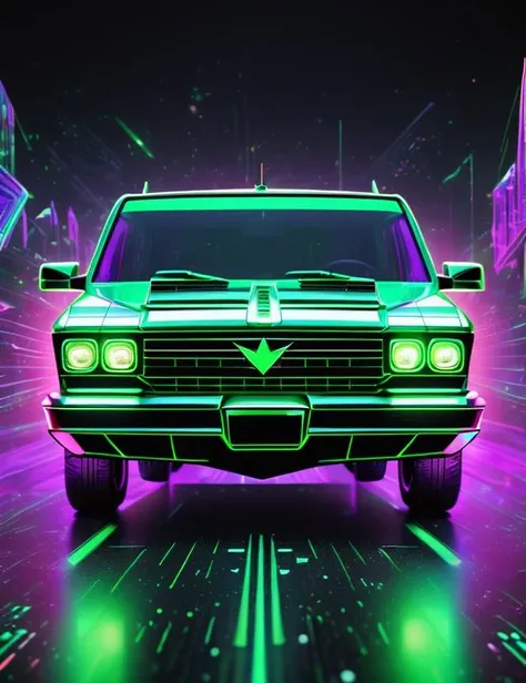 ((best quality)), ((masterpiece)), ((realistic,digital art)), (hyper detailed),holographic hologram DonMCyb3rSp4c3 The Flying Dutchman (SpongeBob SquarePants), Rear Quarter Windows, Brush Guard, Billet Grille, Carbon Fiber, Subtle, Retro-inspired Livery, Slick Finish,,<lora:DonMCyb3rSp4c3-000010:1>
