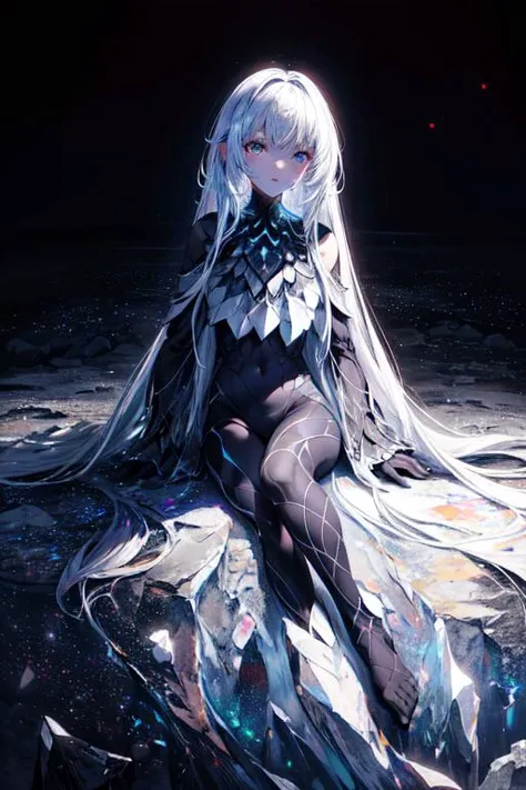 1girl, mature, long silver hair, night, mountain, aurora, moon,((random camera shoot1.4)),(random body pose:1.4),<lora:detailmaker:2>
girl sitting on rock at peak of mountain during night looking up of sky aurora,
volumetric lighting, dynamic lighting, dynamic composition, reflection, caustics, subsurface scattering, (masterpiece, best quality, ultra-detailed, best shadow), high contrast, (best illumination, an extremely delicate and beautiful), ((cinematic light)), colorful, hyper detail, dramatic light, intricate details, stunning gradient colors, no watermark signature,(detailed background),(ultra detailed), (best shadow:1.1)+++++,(high contrast)+++,(best illumination)+++, <lora:add_detail:1>