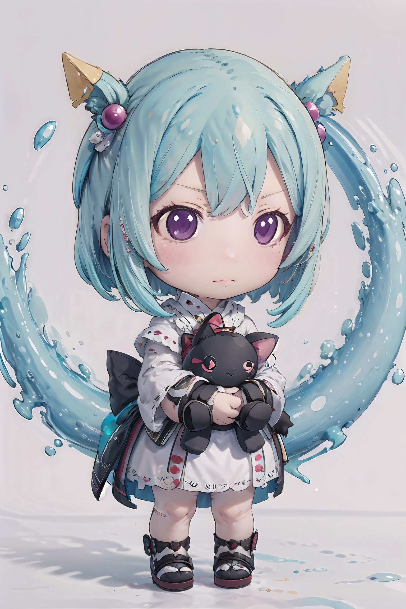 masterpiece, best quality, doll, gura_neko, chibi ,standing,
<lora:clay2a:0.7>