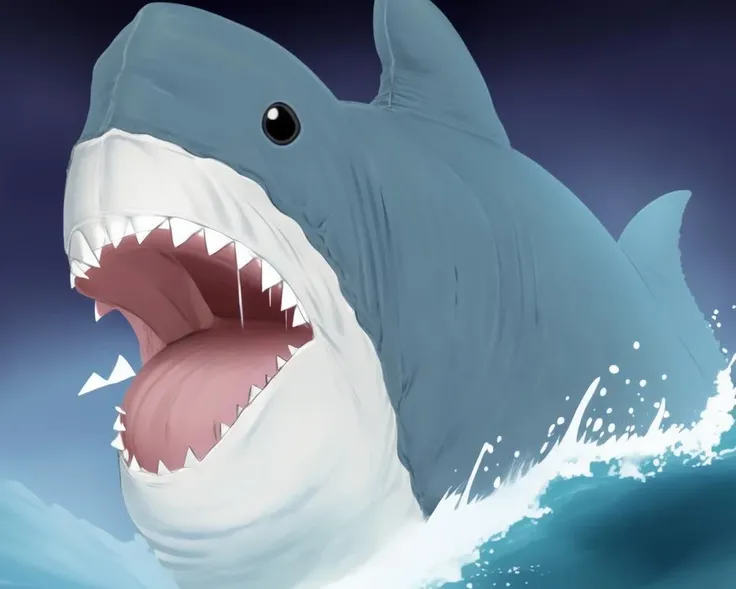 <lora:cushion_v1:0.7>, Jaws The Revenge