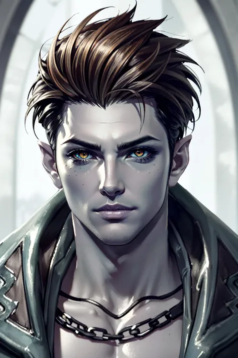 ((ultra detailed, masterpiece, absurdres))
 <lora:LAKharmine:0.8>
LAKharmine, 1boy, short hair, brown hair, pointy ears, colored skin, colored sclera, portrait