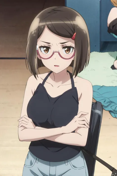 , KOUSAKA CHINA, HEADBAND, EYEWEAR, ptitte, , white kneehighs,CAMISOLE, (masterpiece), (high quality), (ultra-detailed),1girl,masterpiece, best quality,beautiful, nsfw,vaginal,sex,pussy, 3boys,face-to-face recumbent coital position, handjob, breast grab, rape, fellatio, public indecency, collarbone, flat chest, frustrated, sunlight, classroom