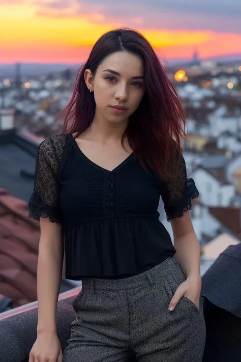 Merger_liv_penlet
((cityscape:1.2) scene posing on the (rooftops:1.2) at (sunset:1.2) wearing clothes, wearing trousers and a top, (plain top:1.2), (top:1.2), (trousers:1.2), (cityscape:1.2), (night time sunset sky:1.3), (dark:1.1), (evening:1.2), vibrant sky colours:1.2),
bokeh, f1.4, 40mm, photorealistic, raw, 8k, textured skin, skin pores, intricate details <lora:epi_noiseoffset2:1>, epiCRealism <lora:ClothingAdjuster3:-1>
