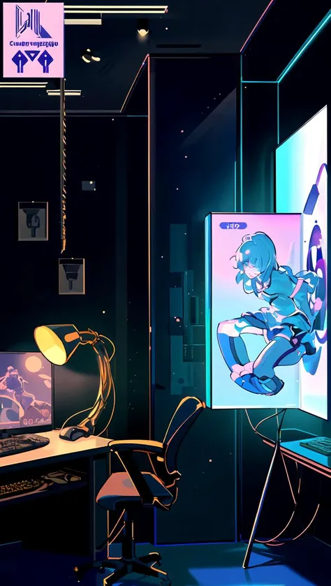 <lora:Neon_Isometric:.7> (masterpiece),((Isometric)),  ((Animated Neon)), (kawaii bedroom vaporwave scene), bright lights coming from the blinds on the windows with gaming computer on a desk, (perfect composition), (golden ratio), (centered) ,(extreme light and shadow) ,(best illustration),  side-lighting ,(bloom), (shine), lighting, ray tracing, (extremely detailed CG unity 8k wallpaper), depth_of_field, very detailed background, highly detailed background, Masterpiece, Ultra detailed, great composition,Dynamic angle,[Bottle bottom],(wide shot), extremely delicate and beautiful,(Highest picture quality), (Master's work)<lora:sunAndShadow_v10:.3> <lora:starryStyle_v20:.3>