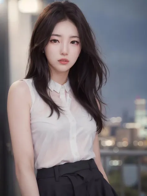 photorealistic,realistic, solo, photorealistic, best quality, ultra high res,
serious expression, mature, 30 year old, perfect body, looking at viewer, facing front, smoking pose, white office shirts, sleeveless, black Suit skirt,
beautiful, masterpiece, best quality, extremely detailed face, perfect lighting, solo,1girl, city skyline at night
best quality, ultra high res, photorealistic,
ultra detailed,
masterpiece, best quality,
suzy1, <lora:suzy_V10:0.86>