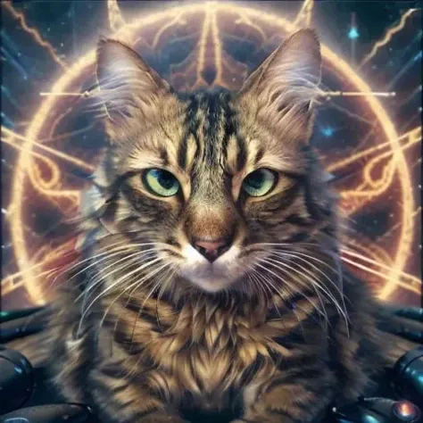 a high quality (close up) portrait of a <lora:Maverick:1> cat starring in the movie: "(Guardians of the Galaxy:1.1)" (2014), (movie poster:1.35), (background is cybernetic aliens:1.4), (ring of fire:1.4), (sci-fi:1.5), 25mm, Canon 5D Mark IV, UHD 4 k, award winning photography, soft bokeh, sharp focus, vibrant colors, ultrarealistic, masterpiece, trending on Artstation, featured on pixiv, cinematic lighting, moody lighting, hyper detailed, 8 k, unreal engine 5, intricate details, Alex Grey, Wayne Barlowe, Larry Elmore, Tim Hildebrandt, Donato Giancola, Andreas Rocha, Bruce Pennington, Boogie Chillen