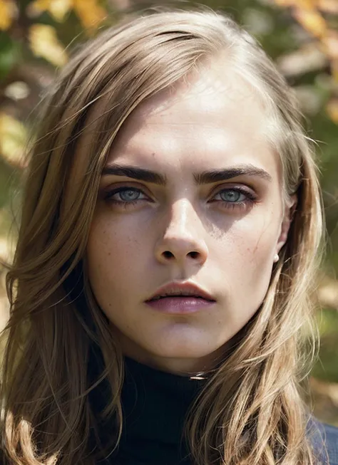 A stunning intricate full color portrait of (sks woman:1), wearing a black turtleneck, epic character composition, by ilya kuvshinov, alessio albi, nina masic, sharp focus, natural lighting, subsurface scattering, f2, 35mm, film grain, <lora:locon_caradelevigne_v1_from_v1_64_32:1.3>