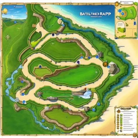 2d dnd battlemap,top down view of open grassy plain, (dirt road:0.8), satellite view, cliffs on each side,