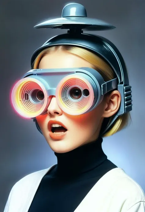 fashion chaotic Vaporgram style backlit hdr (Vibrant neon colors) portrait of a young woman, cassette futurism, neon pallet, retro futurism, realistic, realism, (vaporwave:0.85) Apply a fluorescent LUT for a fluorescent look. Retro internet aesthetic, web 1.0 nostalgia, cyberpunk tones, neon lighting