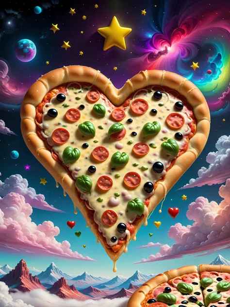 (hearth shaped pizza),<lora:vibrant_dream:0.8>,vibrant dream,pale reality,(STYLE(Fine_Art_Photography)),(Deep_Cartoon_Shaders),(Unreal_Engine_5_Shaders),(COLORS(Derwent_Pallets(All))(Enriched)(Enhanced)(Vivid)(Vibrant)),(LIGHTING(Warm_Inner_Bloom)(Cool_Edge_Glow)(Fine_Art_Filters)),clouds,stars,(heart shape),<lora:FaeTastic:0.8>,<lora:extremely_detailed:0.8>,extremely detailed,