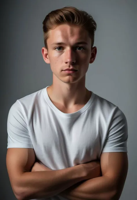 ASCII(photo of a sad depressed man in a tshirt and jeans), (freckles:0.7), (skin blemishes, pores), symmetrical, photgraph, highly detailed, 8k, sharp focus, volumetric lighting, epic Composition, subsurface scattering, chiaroscuro, Fujifilm XT3