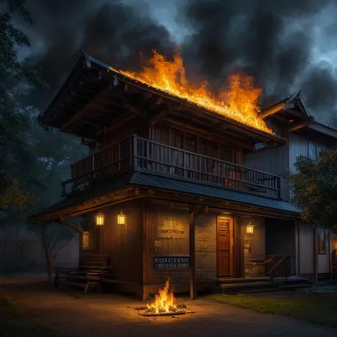 ((best quality)), ((masterpiece)), ((realistic)), (detailed), Police Stations, Steel, Tiki Torches with Fire, Gas Lanterns (Outdoor), ((masterpiece)), absurdres, HDR, <lora:add_detail:1>, <lora:LowRA:0.5>