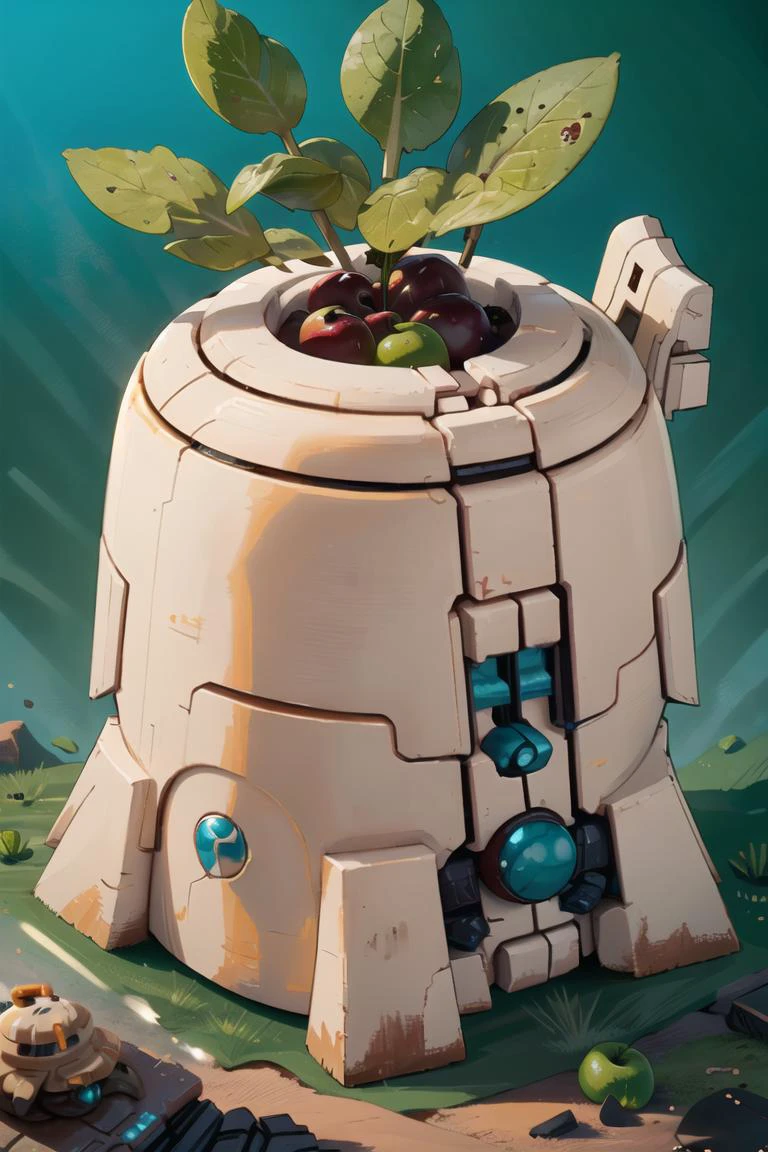 ((masterpiece,best quality)), <lora:Tau_World:0.8>, Tau_World, scifi,food, sky, fruit, leaf, blue background, apple, food focus, military, ground vehicle, desert,