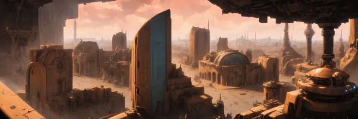 ((masterpiece,best quality)), , Tau_World, scifi,building, structure, still life, no humans, (city, buildings with windows :1.2), military, desert, street, panorama, large scale,
<lora:Tau_World:0.8>