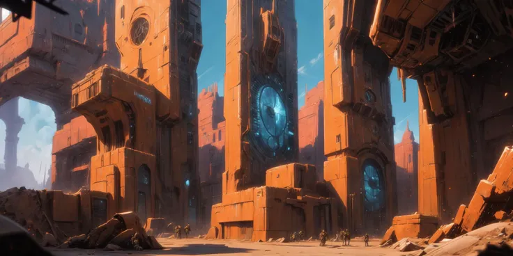 ((masterpiece,best quality)), , Tau_World, scifi,building, structure, still life, no humans, (city, buildings with windows :1.2), military, desert, street, panorama, large scale,
<lora:Tau_World:0.8>