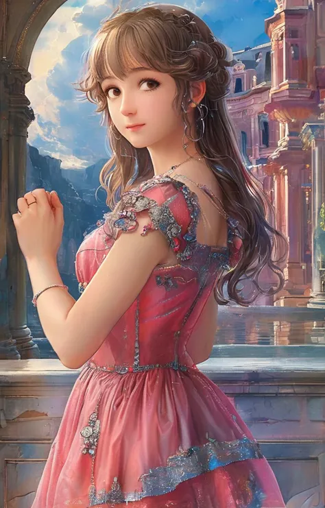 masterpiece,best quality,<lora:tbh197-sdxl:0.9>,illustration,style of Masaccio portrait of idolmaster cinderella girls,