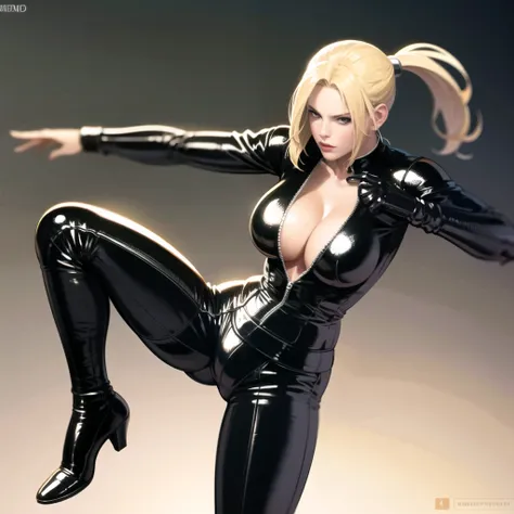 <lora:nina_williams:0.8>, picture of ninawilliams in latex bodysuit inside church, Nikon RAW photo,8 k,Fujifilm XT3,masterpiece, best quality, realistic, photorealistic,ultra detailed, ponytail, bangs, blonde, cleavage, fighting stance,