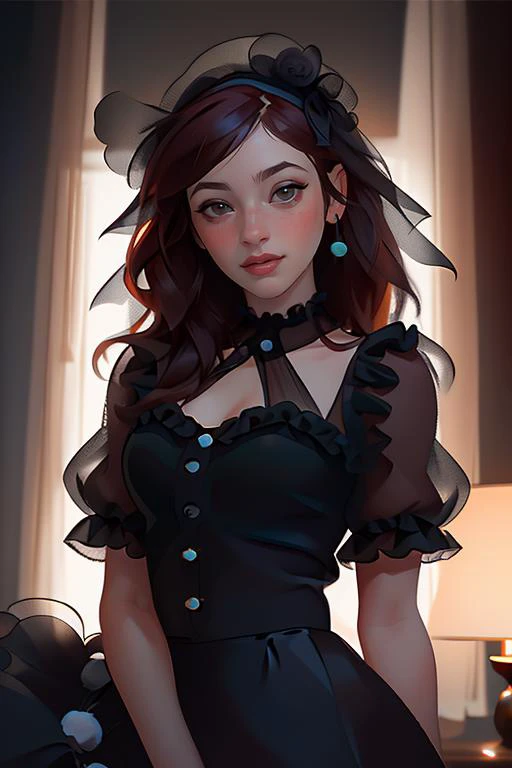 Merger_ellazam_rose,
(gothic cheerleader:1.1) outside wearing a black (skull top:1.2) with a skull on it and a (frilly skirt:1.2) holding (pom poms:1.2), gothic, (cheerleader:1.2)
bokeh, f1.4, 40mm, photorealistic, raw, 8k, textured skin, skin pores, intricate details  <lora:epi_noiseoffset2:1>, epiCRealism <lora:ClothingAdjuster3:-1>