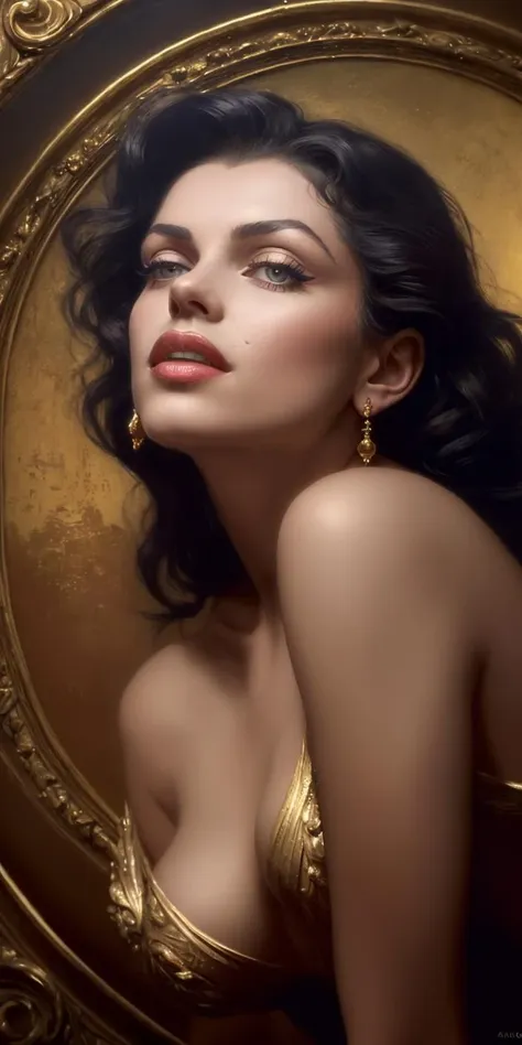 Stunningly beautiful goddess (mix of Vanessa Ferlito | Marilyn Monroe), (character splash art:1.2), model pose, 
Golden Renaissance Radiance, Painting inspired by the style mix of [Leonardo da Vinci | Michelangelo | Titian] in the style of (intricate chiaroscuro, ethereal auras, harmonious composition, detailed drapery, delicate sfumato, captivating portraits, serene landscapes, historical narratives, religious undertones, anatomical precision, delicate hand gestures, soft color transitions, timeless beauty, humanistic expressions, masterful brushwork, classical themes, lifelike textures, evocative atmospheres, layered oil techniques, dramatic light sources, emotion-evoking poses, gold leaf accents, intricate backgrounds, deep shadow play, symbolic elements).
by Satori Cantonð§¸