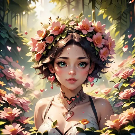 score_9, score_8_up, score_7_up, score_6_up, score_5_up, score_4_up, 
valentinenaturestyle, 
 <lora:valentine_nature_style_pony-36:0.8>,1girl,solo,nature backround,flowers,hearts,