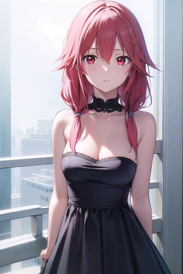 inoriyuzuriha, <lora:inoriyuzuriha-lora-nochekaiser:1>,
inori yuzuriha, hair ornament, hairclip, long hair, pink hair, (red eyes:1.5), twintails,
BREAK black dress, dress, strapless, strapless dress,
BREAK night, night sky, sky, star \(sky\), star \(symbol\), city,
BREAK looking at viewer, (cowboy shot:1.5),
BREAK <lyco:GoodHands-beta2:1>, (masterpiece:1.2), best quality, high resolution, unity 8k wallpaper, (illustration:0.8), (beautiful detailed eyes:1.6), extremely detailed face, perfect lighting, extremely detailed CG, (perfect hands, perfect anatomy),