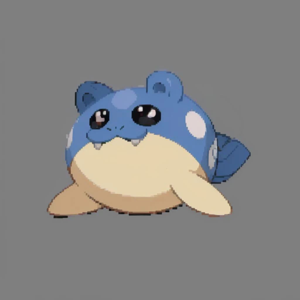 masterpiece, best quality, solo, <lora:Cps2V2_Fp:1>, simple background, <lora:Spheal_Fp:1>, sphealpk, pokemon \(creature\), no humans,