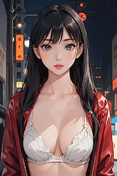 Masterpiece, Best Quality, HuTaoV4, 1 girl, Alone, blush, two tails, wide, hair between the eyes, ((Street clothes)),outdoor, evening, movie poster, Extremely detailed 8k, seeds, high resolution, Ultra quality, cinematic lighting, ambient occlusion, High Definition, 2K, 4k, 8k, 16k, extremely detailed anime, detailed faces, perfect composition, plano general, atmospheric lighting, very sexy, lift skirt, red microskirt, random lower back angle, uncensored, NSFW, uncensored, excited 