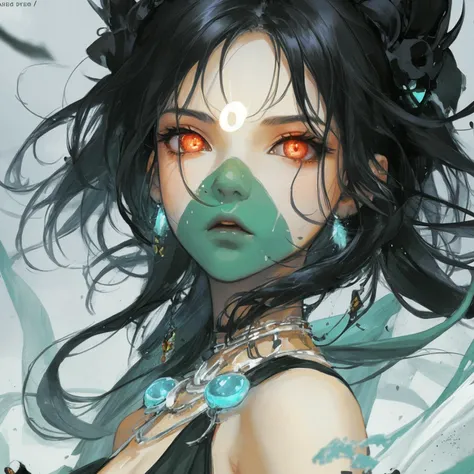 a woman's face with the words do u love me, cyberpunk comic cover art, tiktok video, anime visual style, banner, killua zoldyck portrait, toxicity, black ooze,, highly saturated, alternate album cover, , cyberpunk angry gorgeous druid with glowing eyes, ((glowing eyes:1.3)), phonk album cover, thumbnail, 90's aesthetic, by Dom Qwek, anime visual style, banner, unrequited love, translucent, bright volumetric sunlight, iridescent metals,