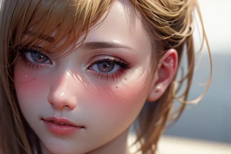 (masterpiece:1.2) and (best quality:1.2) and (photorealistic:1.4) and (Realistic:1.4) and Detailed Skin Textures and detailed skin pores and high skin detail,headgrabblowjob,1girl,hetero,uncensored,realistic,solo focus,blonde hair,embarrassed,blush,from side,