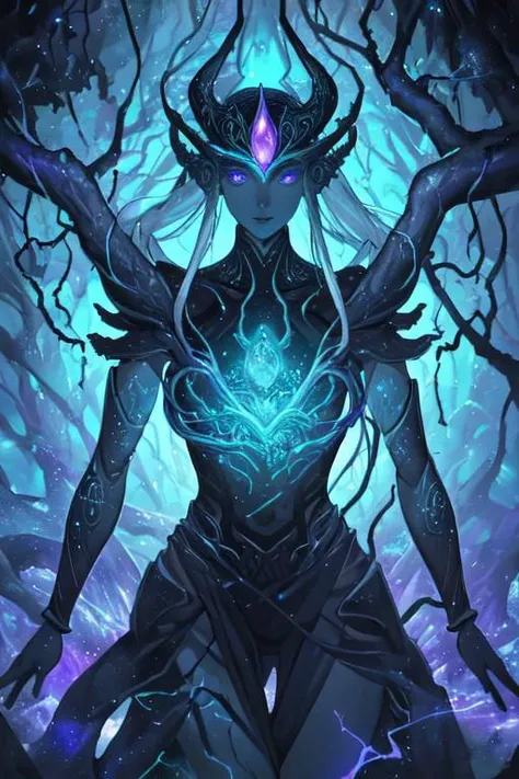 (masterpiece:1.2), (photo of a Biomechanical Timekeeper in a Crystal Cave, A bioluminescent organic clock pulsates with the rhythm of life within a crystal cave, its veins and arteries intertwined with glowing roots and vines, A Syndra stands watch, their eyes reflecting the eternal cycle of birth and decay, organic textures, bioluminescence, crystal formations, sense of mystery, harmonious composition, natural beauty:1.1), (art by Karel Thole:1.4), (hyperdetailed:1.1), (intricate details:1.0), (Refined details:1.1), (best quality:1.1), (high resolution:1.2)