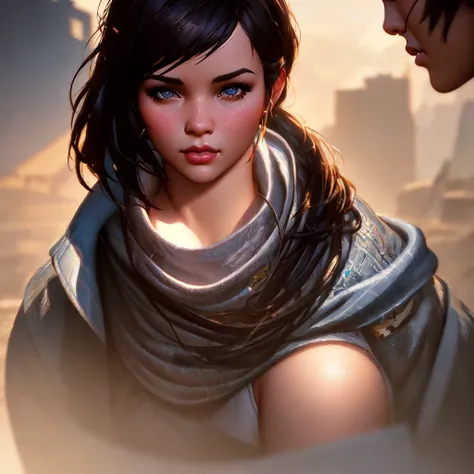 beautifull face, 1girl, wide hips, thights, mature, ilya kuvshinov, gaston bussiere, craig mullins, symmetrical eyes, concept art, intricate details, highly detailed, photorealistic, disney pixar, octane render, iridescent, anime, 8 k