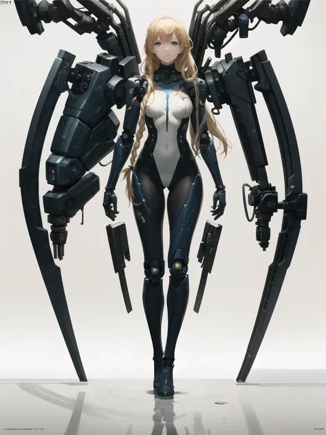 ((masterpiece:1.2, best quality)),movie,official art, promotional art,movie wallpaper,white background,full body,concept art,turnaround,reference sheet,production art,background,outdoor,original,raw photo,highres, (realistic, photo-realistic:1.2), ultra detailed, physically-based rendering,1boy,machinery, puddle, reflection,(masterpiece:1.3), realistic, detailed>, cyberpunk, portrait, symmetric front view close up head shot eyes symmetry face very sharp focus realistic award winning matte drawing cinematic lighting
1girl, Cyborg,robot,(20 year) ,(illustration:1.1),(best quality),(masterpiece:1.1), (extremely detailed CG unity 4k wallpaper:1.1),this,slim,
fair skin,delicate face, tights,shine, intricate details_, Bodysuit,(blond long hair),green eyes,Sleep compartment,laboratory,
chip,Mechanical components,mechanical prosthesis,shine,braid,full body,