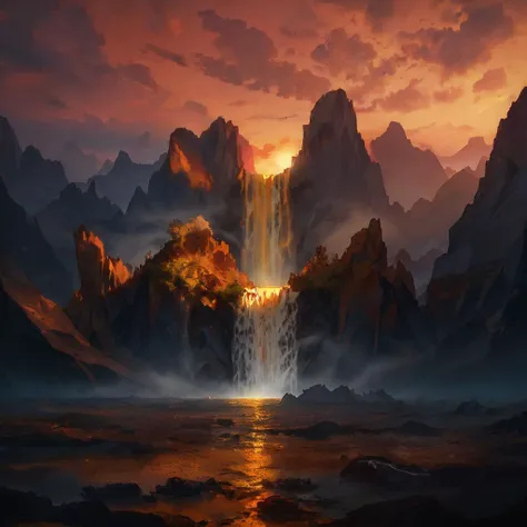 magic, beautiful, super detailed, 8k, uhd, hdr, award winning, perfect composition, photo shoot, golden hour, perfect lighting, cinematic angle, dual tone, incredible eyes, incredible scenery, waterfall