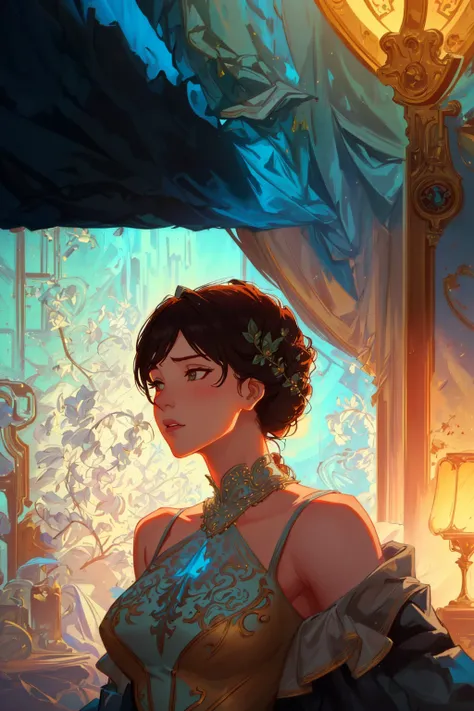 a superb young woman wearing a ball gown dress in tank interior diffused light, industrial interior , highly detailed, sharp focus, candid portrait, face by wlop, extremely detailed, carved marble, interior tank, digital painting, artstation, concept art, smooth, sharp focus, illustration, cinematic lighting, art by artgerm and greg rutkowski and alphonse mucha and boris vallejo and frank frazetta