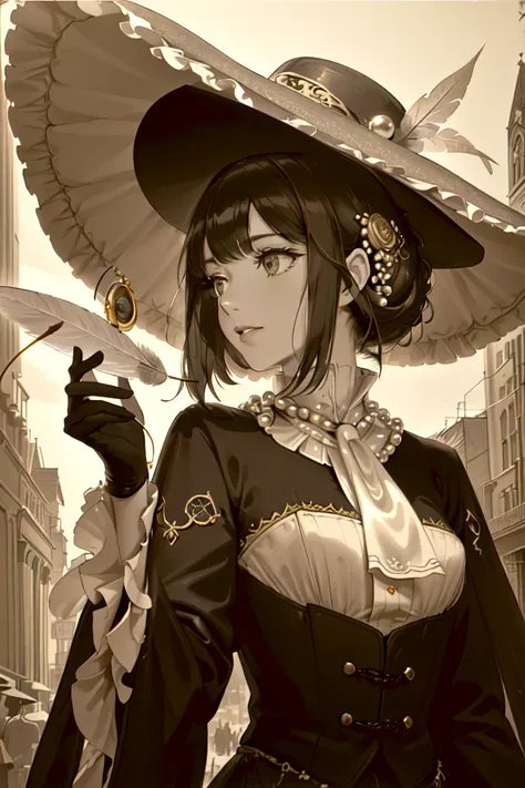 (8k, best quality, masterpiece),(cinematic light:1.1),best quality,masterpiece, an extremely delicate and beautiful, extremely detailed, finely detailed, detailed face, detailed eyes, beautiful detailed eyes, (soft focus:1.2), sepia tones, (grain:1.2), (film scratches:1.2), (dust:1.2), (light leaks:1.2), (vintage film:1.2), (old film reel:1.2), (nostalgia:1.2), (classic look:1.2), full body, dramatic pose, (tilted angle:1.2), (dynamic angle:1.2), (caustic:1.2), (colour grading:1.2), (best illumination:1.2), (contrasty shadows:1.2), (beautiful glow:1.2), (elaborate clothing:1.2), (vintage clothing:1.2), (accessories:1.2), (long gloves:1.2), (wide brim hat:1.2), (pearls:1.2), (silk scarf:1.2), (feather boa:1.2), (vintage car:1.2), (city skyline:1.2), (vintage buildings:1.2), (old town street:1.2), (cobblestone road:1.2), (nostalgic setting:1.2)