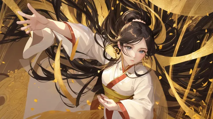 oval face,(fine fingers),seductive eyes,small mouth,woman,hanfu,wuxia,KungFu,wushu,anime:0.8,
long or ringlets hair,black,browm,beige,
bracelet,earrings,knots,
fine art,minimal,backlight,looking afar,light spots,
hazy,ambient,atmosphere,petals,Miscanthus,
<lora:pastelMixStylizedAnime_pastelMixLoraVersion:0.5>