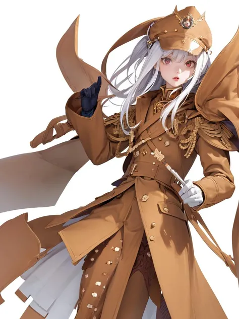IJAU, fullbody, 1girl, coat,
high quality , extra detailed , rendered, sharp face, symmetrical , facing viewer, (white background:1.8), looking at viewer, <lora:IJAUv3:1>