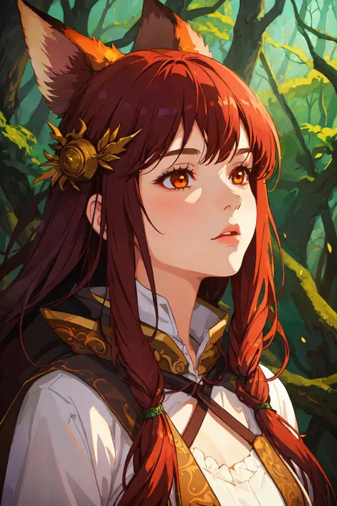 1girl , druid, realistic face
Amanda Clark
leaves forest fox
fantasy
negative space
(masterpiece, best quality, )
detailed background , high contrast,