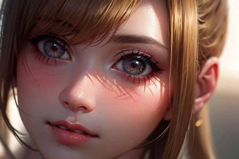 (masterpiece:1.2) and (best quality:1.2) and (photorealistic:1.4) and (Realistic:1.4) and Detailed Skin Textures and detailed skin pores and high skin detail,headgrabblowjob,1girl,hetero,uncensored,realistic,solo focus,blonde hair,embarrassed,blush,from side,
