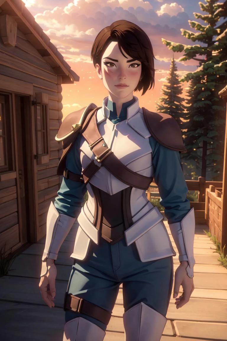 Amaya, brown eyes, outside, cabin in distance, trees, brick road, (realistic:1.2), (masterpiece:1.2), (full-body-shot:1.2),(Cowboy-shot:1.2), dark romantic lighting, (highly detailed:1.2), (detailed face:1.2), (gradients), colorful, detailed eyes, (natural lighting:1.2), solo, <lora:add_detail:0.3> <lora:DragonPrince_Amaya-10:0.7> <lora:BeautifulEyes:0.3>