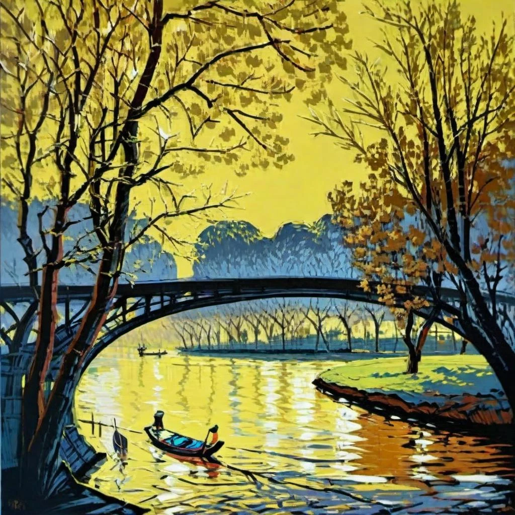 1man,tree,river,<lora:Chinese Printmaking_ä¸å½çç»_sdxl_(V2.0):1>, masterpiece, best quality,, masterpiece, best quality,